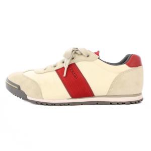 ローカットスニーカー シューズ スエード 切替 アイボリー ライトグレー /BB