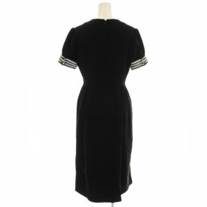 BORDERS at BALCONY ワンピース 半袖 ボーダー ロング 36 黒 ブラック BD1711-3E-03 /G