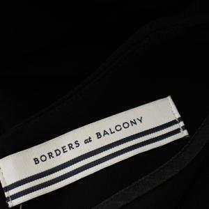 BORDERS at BALCONY ワンピース 半袖 ボーダー ロング 36 黒 ブラック BD1711-3E-03 /G
