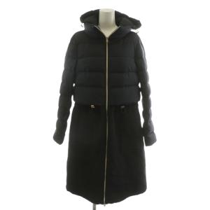 ダウンコート アルパカ 42 ブラック CA0246D