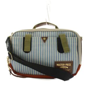 ハンドバッグ ショルダーバッグ 2way ストライプ柄 ナイロン キャンバス 水色 ライトブルー 黒 ブラック