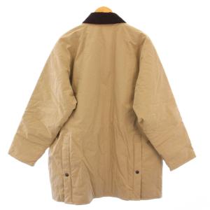 BEAMS 中綿フィールドコート ステンカラー アウター コーデュロイ 切替 バイカラー S ベージュ 茶 ブラウン
