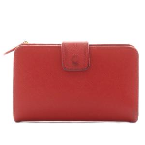 PRADA サフィアーノ 二つ折り財布 小銭入れ ロゴ レザー 赤 レッド 1M1225 /AN12 OH