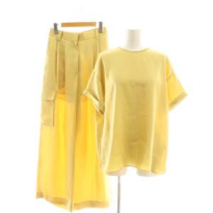 24SS ロールアップT シャツサテントップス サテンカーゴパンツ 1 イエロー /DF