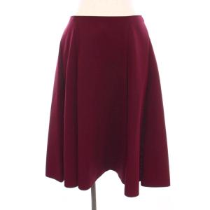 フレアスカート ひざ丈 38 ボルドー ワインレッド 39983 /YM