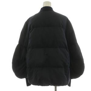 MUVEIL ボリュームスリーブマットダウンジャケット 36 ネイビー MA73FJK004