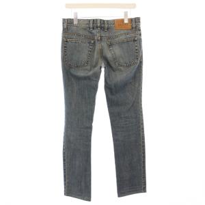 GUCCI デニムパンツ ジーンズ ジップフライ ロゴパッチ 44 青 ブルー /BB