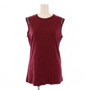 ライカ期 カットソー ノースリーブ M ワインレッド