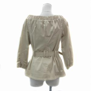PATRIZIA PEPE タグ付き ノーカラージャケット ミドル丈 ウエストベルト付き 40 L ベージュ /YS13