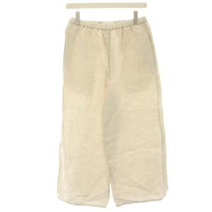 バスケットリネン イージーワイドパンツ 麻 32 ライトベージュ 23-04-21-04105 /HN