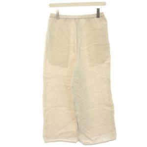 GALERIE VIE バスケットリネン イージーワイドパンツ 麻 32 ライトベージュ 23-04-21-04105 /HN