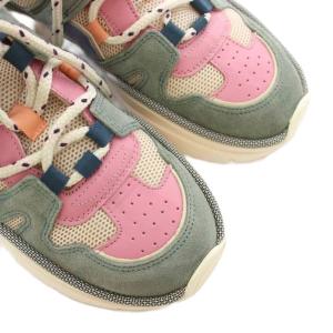 ISABEL MARANT ローカットスニーカー シューズ スエード メッシュ レザー 37 ベージュ ピンク 緑 グリーン /HN