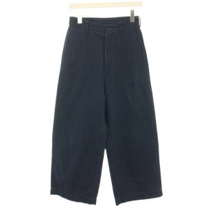カチンヒッコリーのパンツ ワイドパンツ ストライプ 1 紺 ネイビー 5036130 /HN