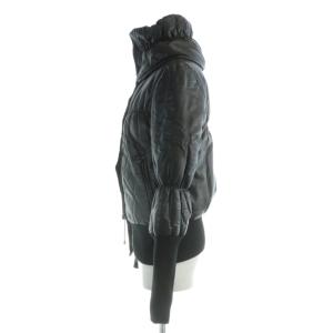 PATRIZIA PEPE ジャケット ダウン 立襟 リブ 40 黒 ブラック 351-01-49202 /AP