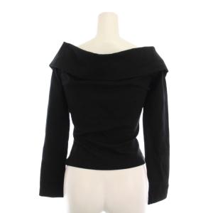 FOXEY NEW YORK ジップカーディガン 長袖 カットソー 38 黒 ブラック 18044 /YM