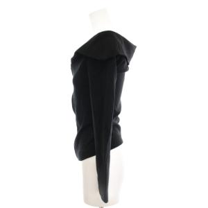 FOXEY NEW YORK ジップカーディガン 長袖 カットソー 38 黒 ブラック 18044 /YM