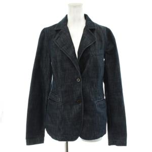 デニムジャケット テーラードジャケット シングル 40 紺 ネイビー /AN43