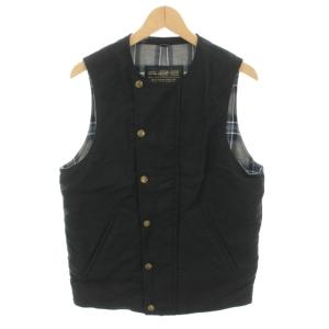 ULSTER VEST 裏地チェック柄 38 ブラック