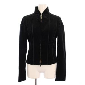 ジャケット ジップアップ スタンドカラー スエード 38 黒 /BM