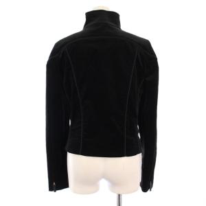 GUCCI ジャケット ジップアップ スタンドカラー スエード 38 黒 /BM