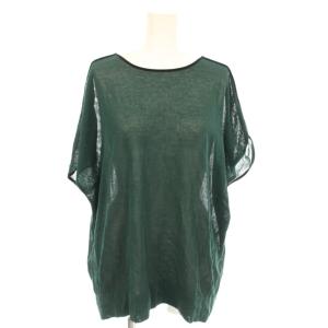ニット 薄手 シアー 半袖 2 緑 グリーン B0213BKW331 /AP