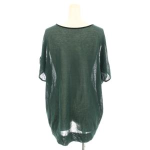 MOGA ニット 薄手 シアー 半袖 2 緑 グリーン B0213BKW331 /AP