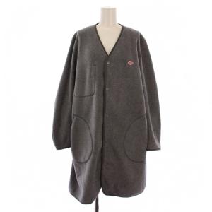 FLEECE COLLARLESS COAT フリースカラーレスコート ロング 38 グレー JD-8992