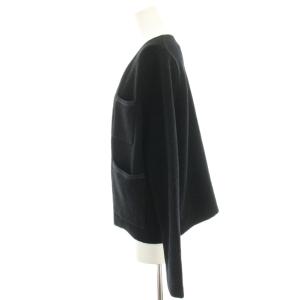 BALLSEY 22AW ウールナイロンブークレー フロントオープンカーディガン ニット 長袖 S 黒 ブラック 11022402703
