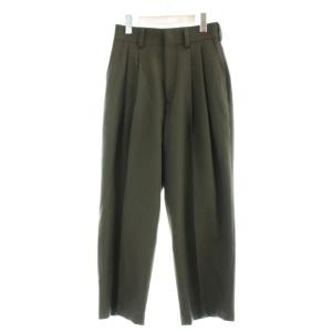22AM WOOL TOMBOY PANTS ウールトムボーイパンツ スラックス 32 カーキ /AP