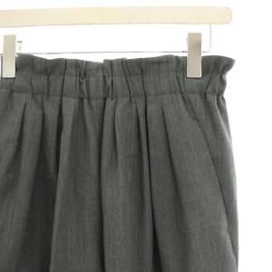 ENFOLD ウールギャバトラウザーズ テーパードパンツ イージー ギャザー 38 グレー 300CA331-1870