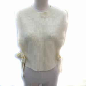 ニットベスト リボン アイボリー /SM21