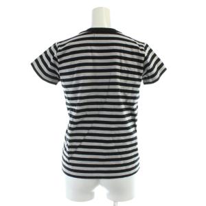 agnes b. Tシャツ カットソー 半袖 1 黒 ブラック 白 ホワイト ボーダー柄 /AP