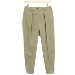 24SS NEWTON OLGA チノパンツ テーパードパンツ タック 38 カーキ 03-4106430-637-038
