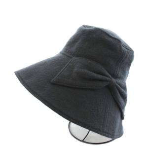 Athena New York ハット 帽子 リボン ウール 黒 ブラック /AN6