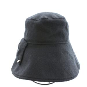 Athena New York ハット 帽子 リボン ウール 黒 ブラック /AN6