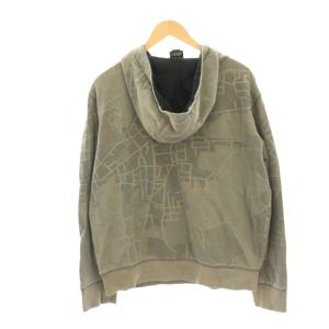 DIESEL 55 プルオーバーパーカー 長袖 L 茶 ブラウン 総柄 /RR