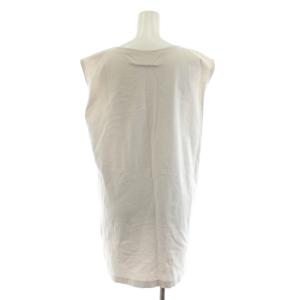 MM6 Maison Margiela カットソー ノースリーブ ロゴ S ベージュ 白 ホワイト 紺 ネイビー S32GC0306 /AN2