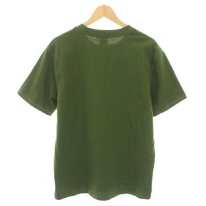 PUMA メゾンキツネ MAISON KITSUNE Tシャツ カットソー クルーネック 半袖 ロゴ刺繍 M 緑