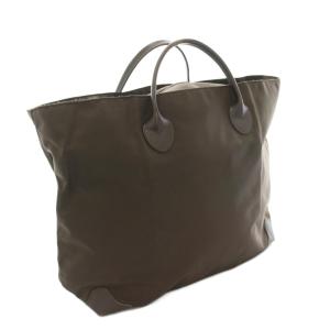 Hervé Chapelier ハンドバッグ トートバッグ ナイロン レザー 茶 ブラウン 972ND /YT