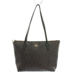 トートバッグ シグネチャー レザー 茶 ブラウン 黒 ブラック G2154 /YT