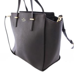 kate spade new york 2WAY トートバッグ ハンドバッグ ショルダーバッグ レザー 牛革 ロゴ ワンポイント 黒 ブラック