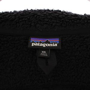 Patagonia ロスガトスフリースジャケット スタンドカラー アウター ジップアップ ロゴ ワンカラー XXL 黒 ブラック