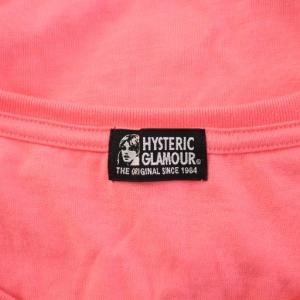 HYSTERIC GLAMOUR THE BEACH pt Tシャツ カットソー 半袖 Uネック ストレッチ ロゴ イラスト プリント F