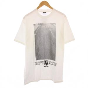 MASH SF Tシャツ 半袖 クルーネック プリント ストレッチ L 白 ホワイト /BB