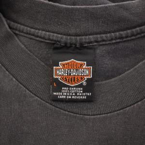 HARLEY DAVIDSON Chrome Classic クロームクラシック Tシャツ 半袖 クルーネック ストレッチ ロゴ L ダークグレー