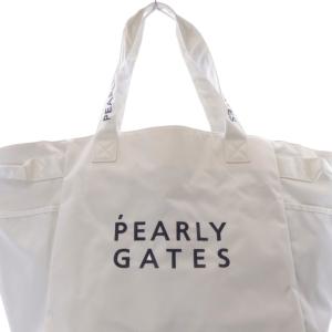PEARLY GATES トートバッグ ハンドバッグ ロゴ 白 ホワイト /SR