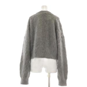 NOBLE 24AW アルパカ混シャギーショートカーデ カーディガン ニット グレー 長袖  24080240106040
