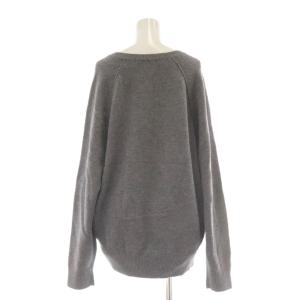 Framework ミドルゲージ天竺ヘンリープルオーバー ニット セーター ウール100％ 長袖 タグ付き F グレー 23-080-220-6200-4-0