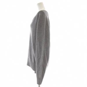 Framework ミドルゲージ天竺ヘンリープルオーバー ニット セーター ウール100％ 長袖 タグ付き F グレー 23-080-220-6200-4-0