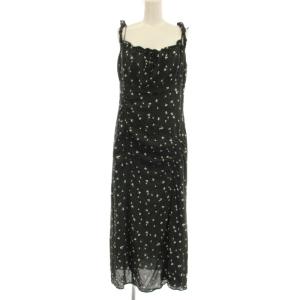 24AW チェリー柄ワンピース キャミワンピース ロング F 黒 ブラック RWFO244013 /G